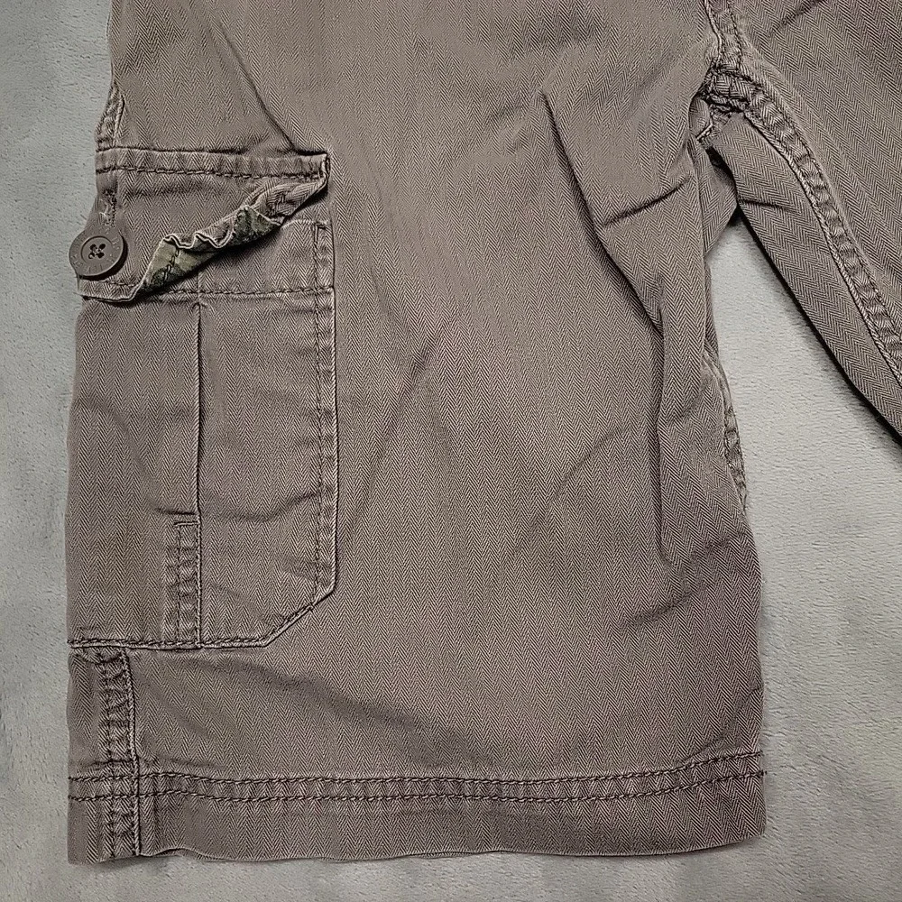 Levis Shorts Mens 27 Grey Cargo Herringbone Camo Lined Utility Outdoors